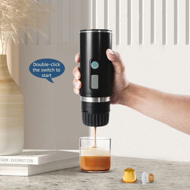 Portable capsule coffee machine