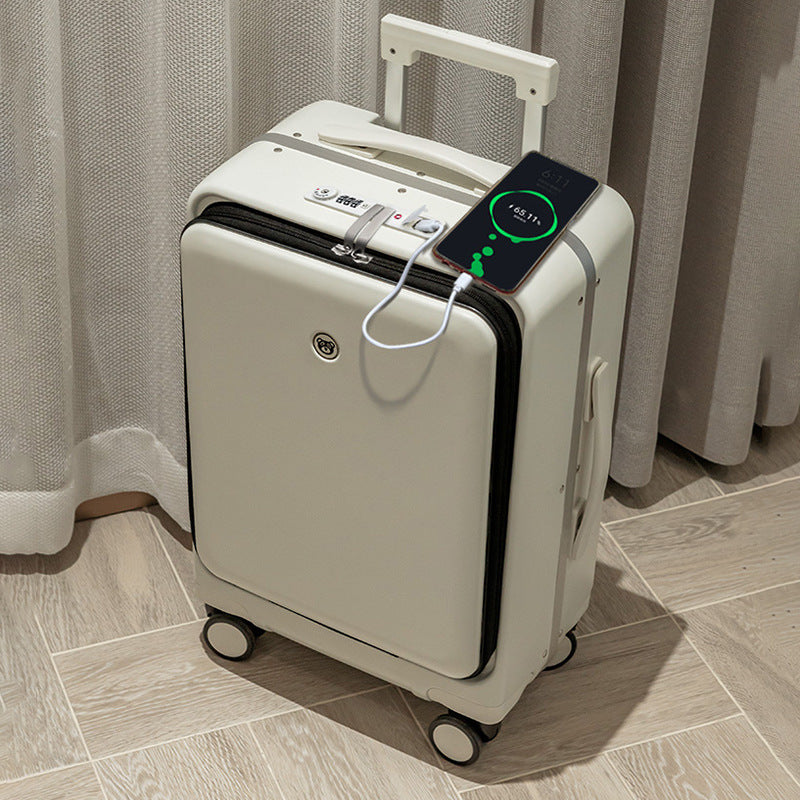 Multifunctional luggage rechargeable trolley case