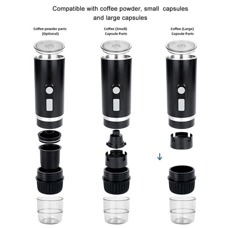 Portable capsule coffee machine